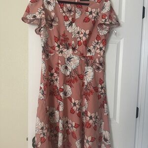 Ivanka Trump dress Women’s size  12 ,Short Sleeve V Neck  Cottagecore Barbiecore